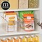 mDesign Kitchen Pantry Cabinet Refrigerator Storage Bin - 2 Pack, Clear
